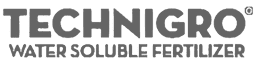 TECHNIGRO logo with the tagline "Water Soluble Fertilizer" in bold, uppercase letters.